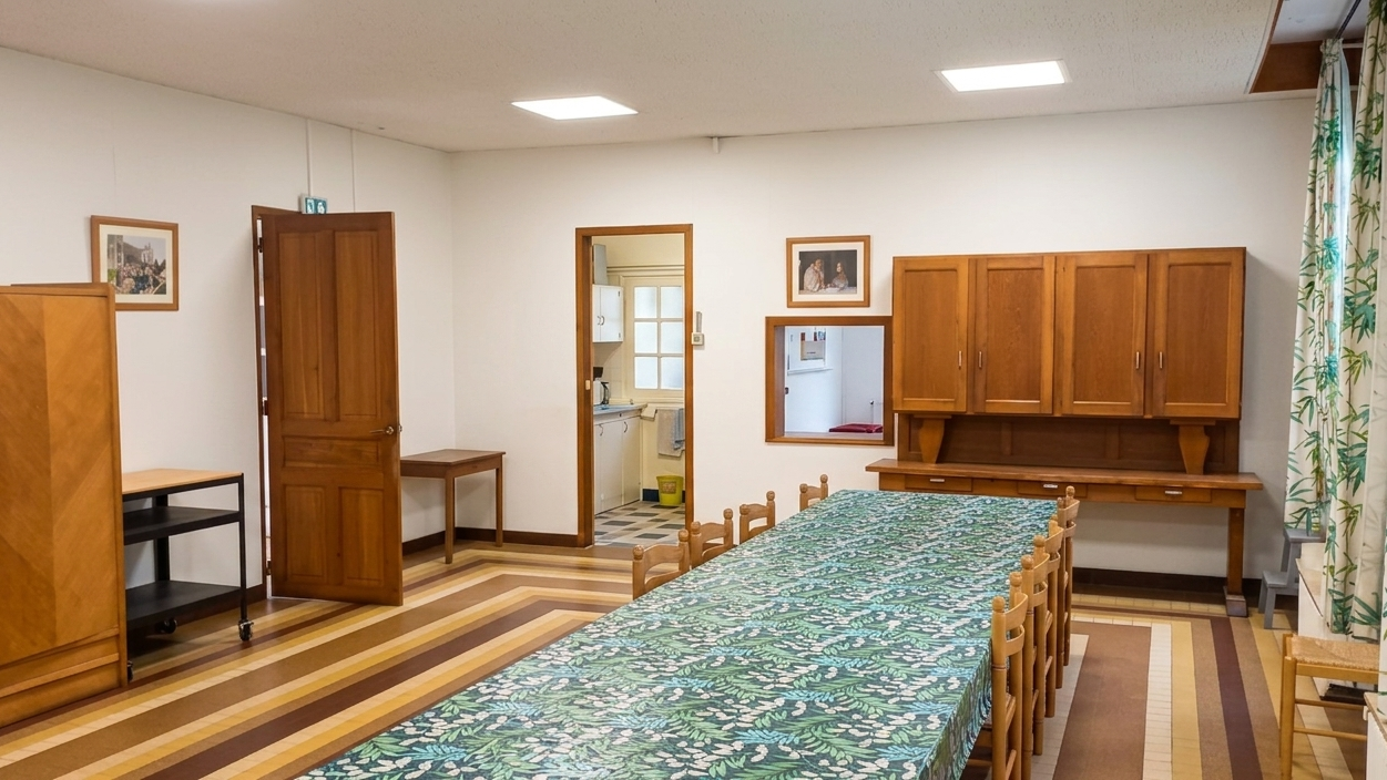 Le réfectoire du sanctuaire